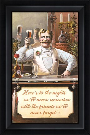 Framed Happy Drinking Print