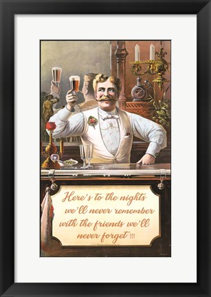 Framed Happy Drinking Print