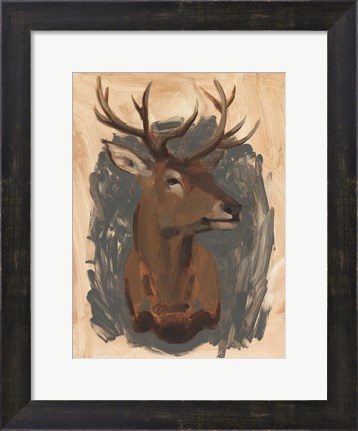 Framed Red Deer Stag I Print