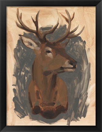 Framed Red Deer Stag I Print