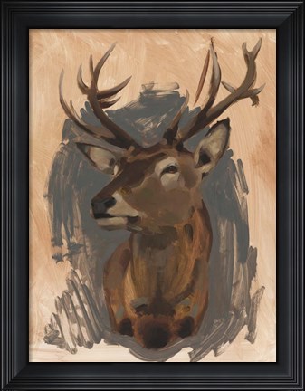 Framed Red Deer Stag II Print