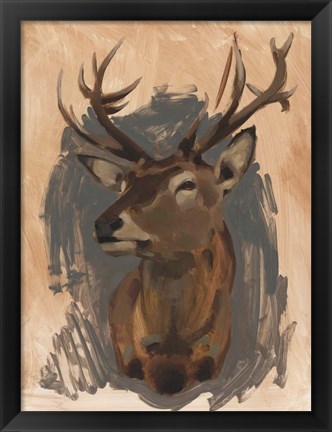 Framed Red Deer Stag II Print