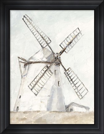 Framed European Windmill II Print