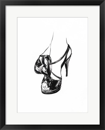 Framed Black Heels I Print