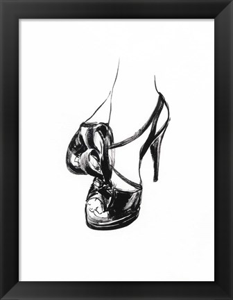 Framed Black Heels I Print