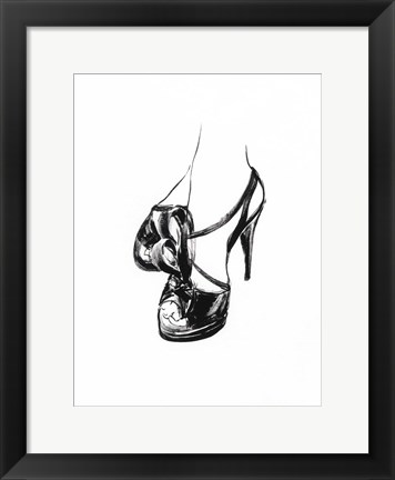 Framed Black Heels I Print