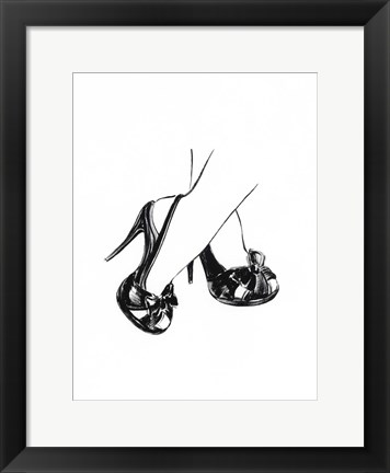 Framed Black Heels II Print