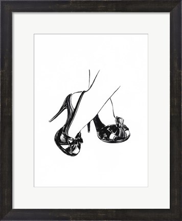 Framed Black Heels II Print