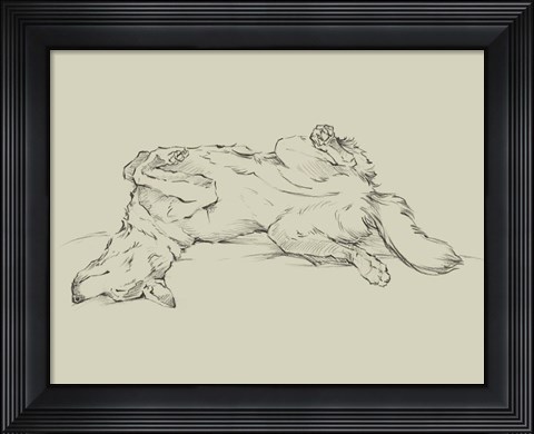 Framed Dog Tired IV Print