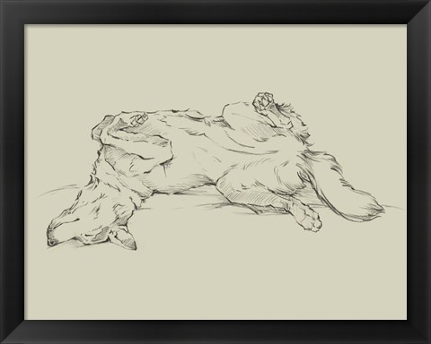 Framed Dog Tired IV Print