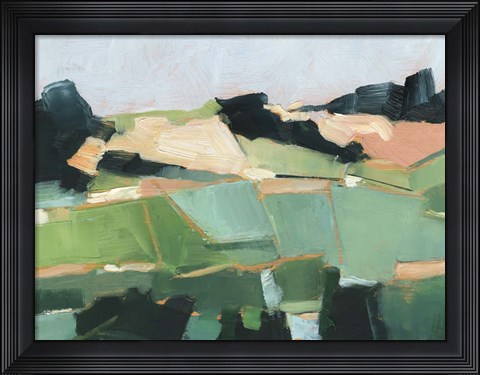 Framed Rolling Fields I Print