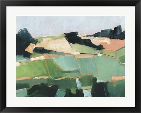 Framed Rolling Fields I Print