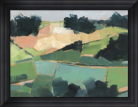 Framed Rolling Fields II Print