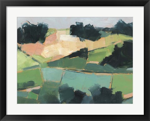 Framed Rolling Fields II Print