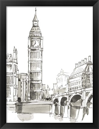 Framed Pen &amp; Ink Travel Studies II Print