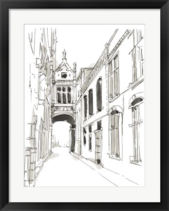 Framed Pen &amp; Ink Travel Studies III Print