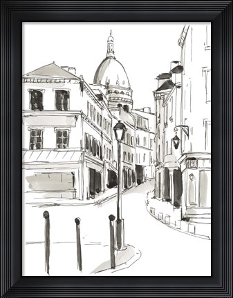 Framed Pen &amp; Ink Travel Studies IV Print