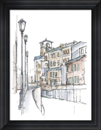 Framed Watercolor Travel Sketchbook II Print