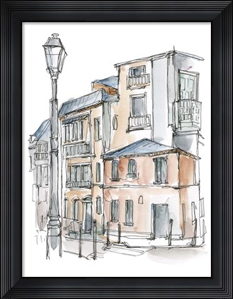 Framed Watercolor Travel Sketchbook III Print