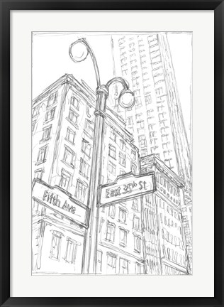 Framed NY Intersection I Print