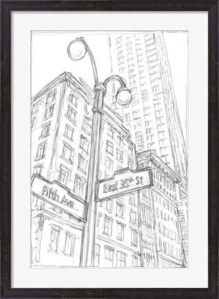 Framed NY Intersection I Print