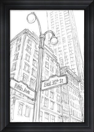 Framed NY Intersection I Print