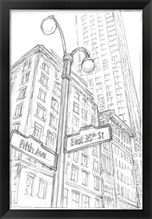 Framed NY Intersection I Print