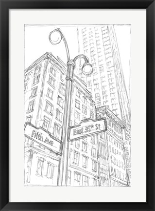 Framed NY Intersection I Print