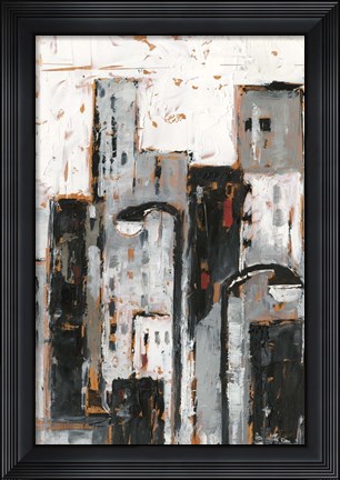 Framed Illuminated City II Print