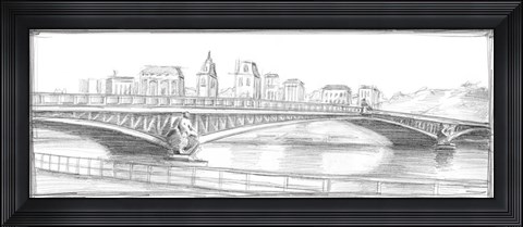 Framed Pont Mirabeau Print