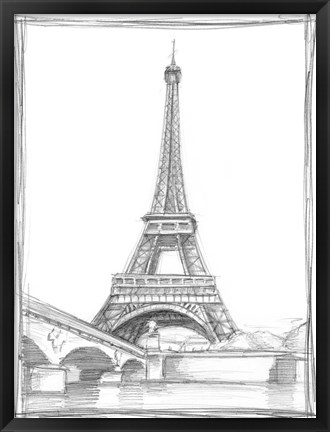 Framed Eiffel Tower from the Seine Print