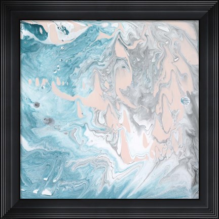 Framed Pastel Swirl I Print