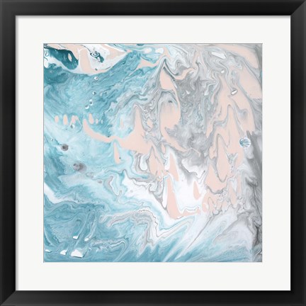 Framed Pastel Swirl I Print