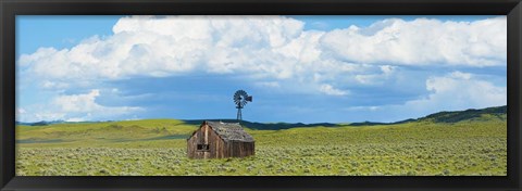 Framed Farmscape Panorama I Print