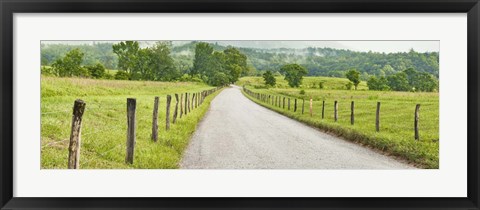 Framed Country Road Panorama I Print