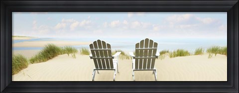 Framed Beachscape Panorama VI Print