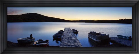 Framed Lakescape Panorama I Print