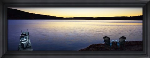 Framed Lakescape Panorama II Print