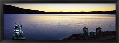 Framed Lakescape Panorama II Print