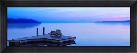 Framed Lakescape Panorama III Print