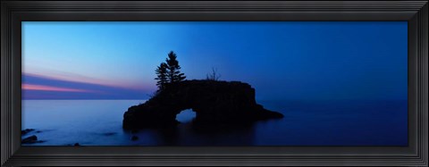 Framed Lakescape Panorama IX Print