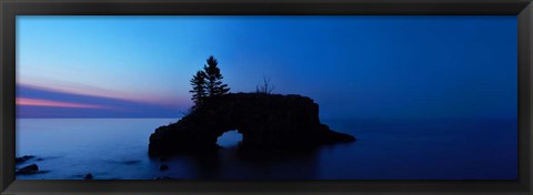 Framed Lakescape Panorama IX Print