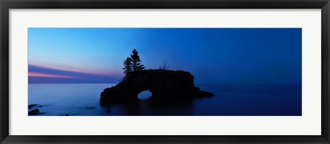 Framed Lakescape Panorama IX Print