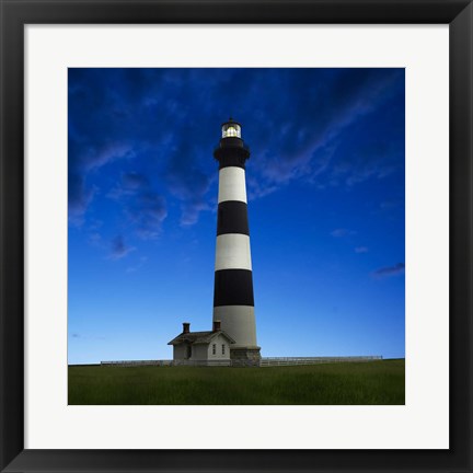 Framed Lighthouse at Night III Print