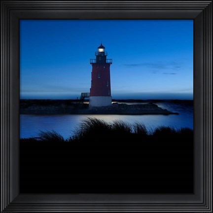 Framed Lighthouse at Night IV Print