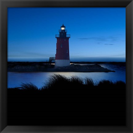 Framed Lighthouse at Night IV Print