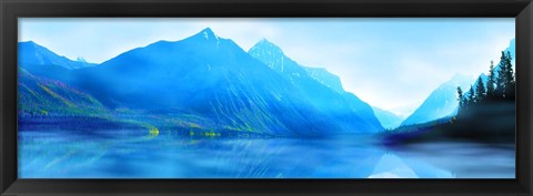 Framed Mountainscape Panorama II Print