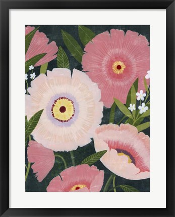 Framed Nighttime Blooms II Print