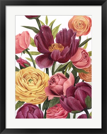 Framed Balmy Blooms I Print