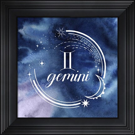 Framed Watercolor Astrology III Print